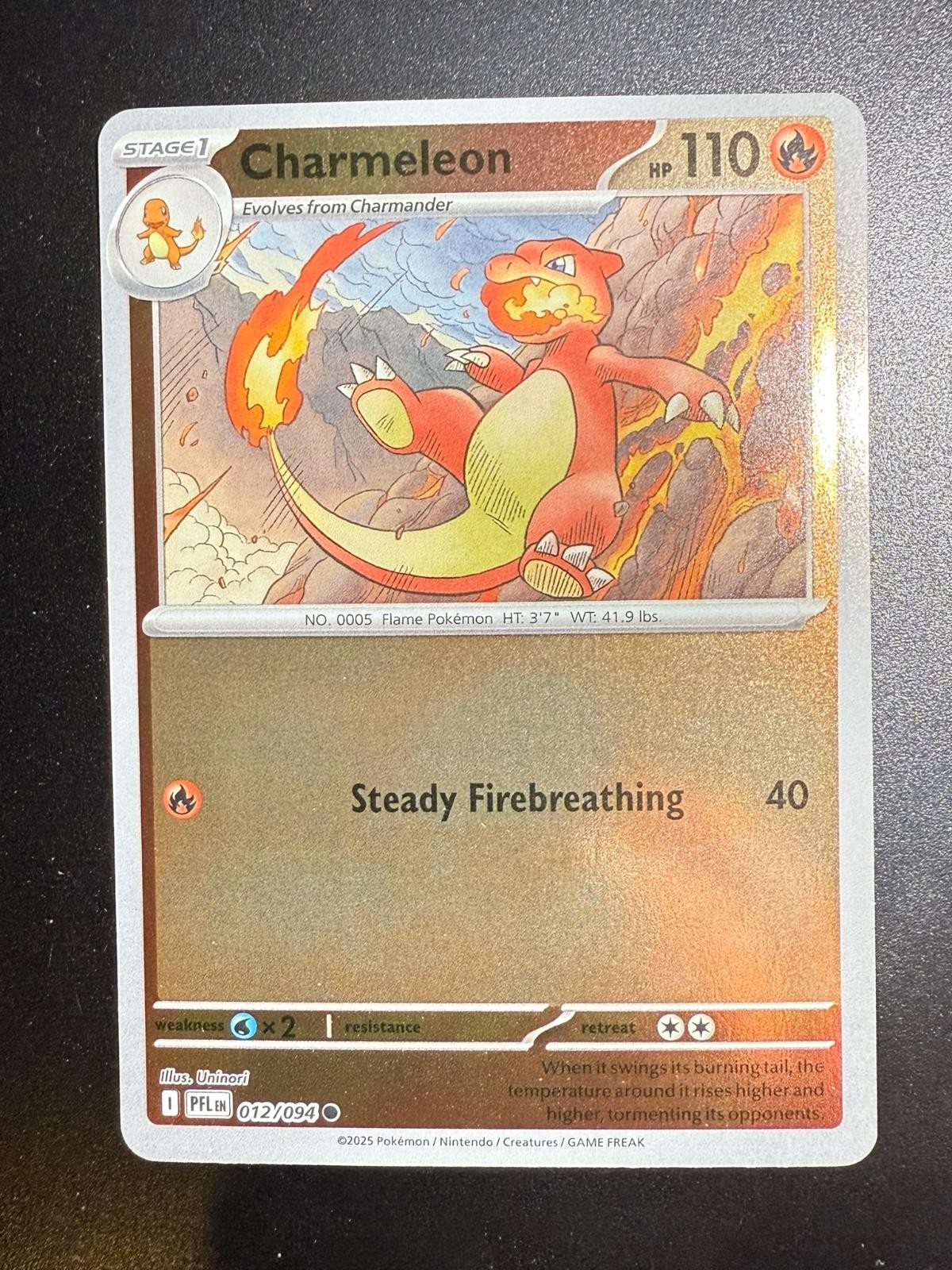 Charmeleon 012/094 Phantasmal Flames Pokemon Lightly Played Uninori