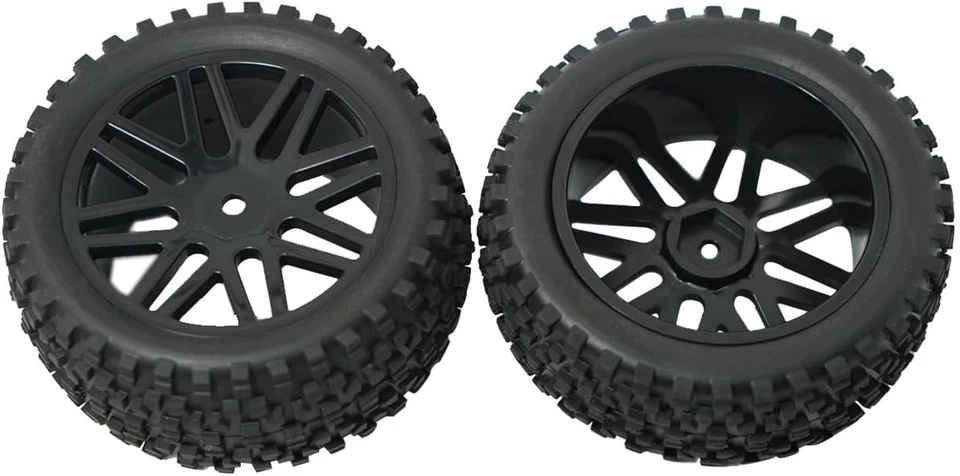12mm Hex Wheel Rims Rubber Tires 88mm for 1/10 RC Off-Road Car Truck - Image 3 of 4
