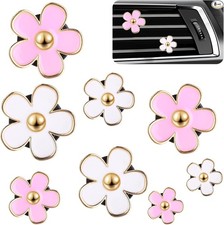 8PCS Daisy Flower Air Freshener Vent Clips - Cute Car Accessories for Women  Gi