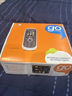 At&T GoPhone Alcatel 510a Vintages Old Phone W Box c 