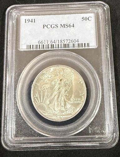 1941 Walking Liberty Silver Half Dollar MS64 PCGS