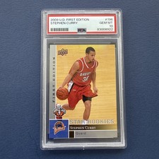 Rookie 2009 Stephen Curry UD First Edition PSA 10 Upper Deck #196 Steph RC NBA