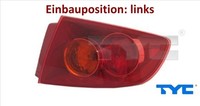 TYC 11-5350-21-2 Heckleuchte Links RüCklicht Hecklicht RüCkleuchte FüR Mazda