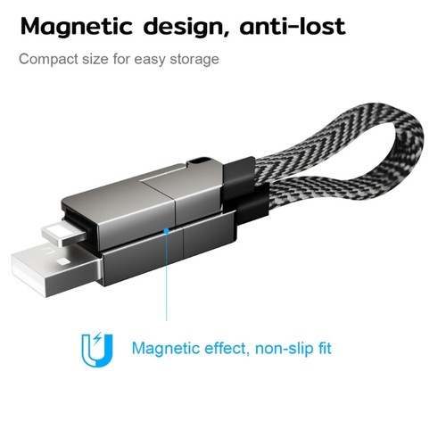 60W Multi Connector Fast Charging Cable Portable Keychain Charging Cord - 第 13/27 張圖片