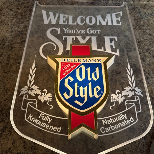 Vintage Old Style Beer WELCOME You've Got Style Lighted Bar Sign RARE