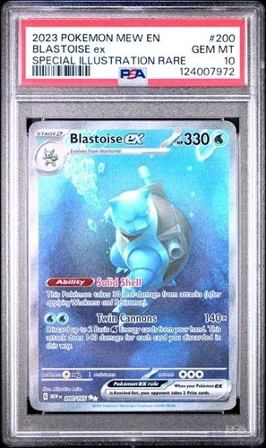 Blastoise ex 200/165 (PSA 10) 151 Special Illustration Rare - Pokémon TCG