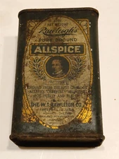 ANTIQUE RAWLEIGH'S ALLSPICE TIN 31/4oz Winnipeg 3.5"×2.25" The W.T Rawleigh Co. 