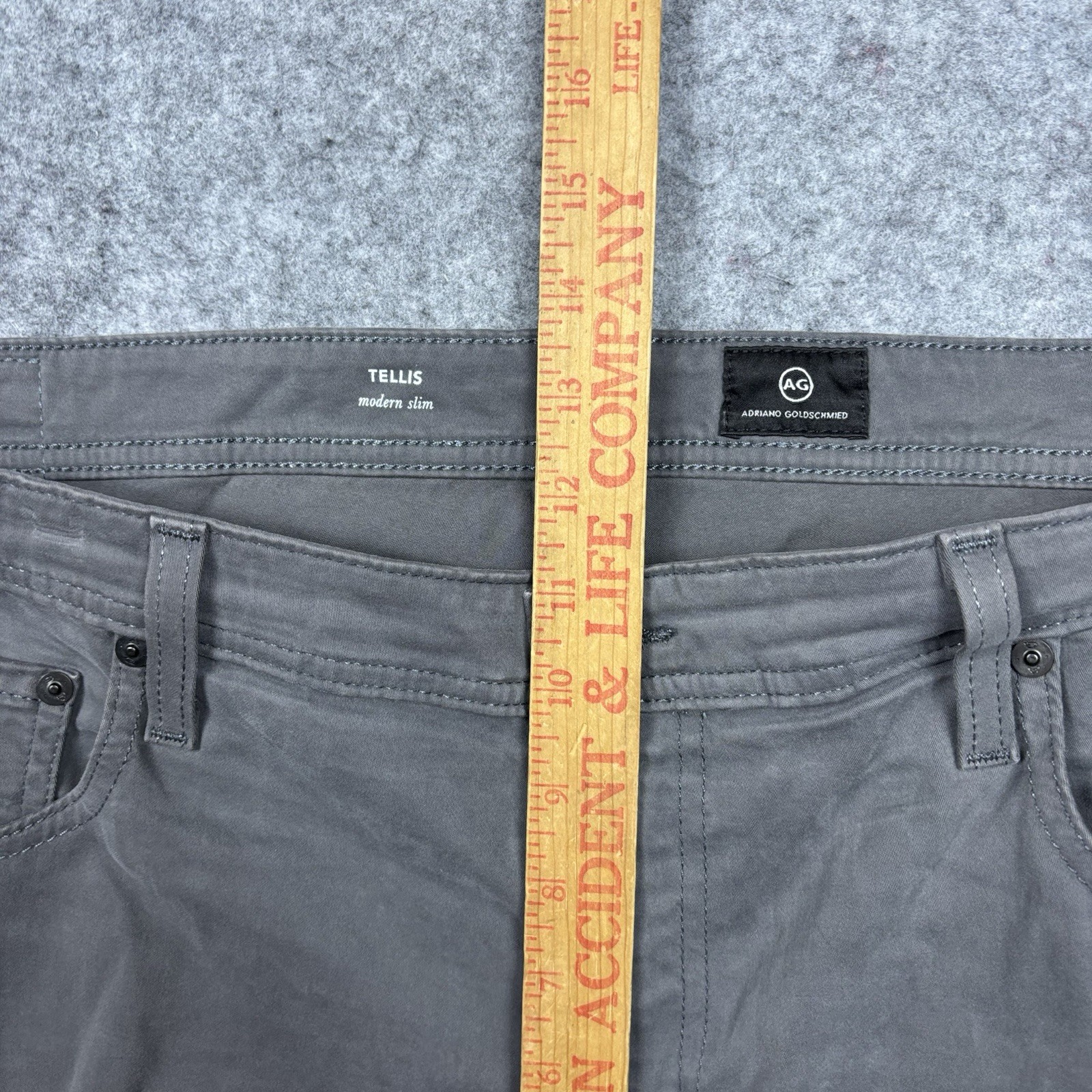 AG Adriano Goldschmied Tellis Modern Slim Casual Canvas Chino Pants Mens 38x32 thumbnail 4