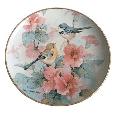 Carolyn Shores Wright Deko Teller Franklin Mint Erbstück feines Porzellan