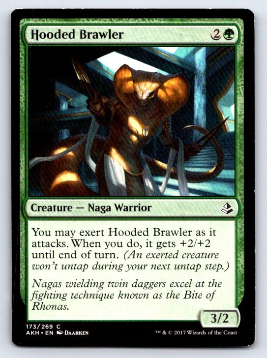 Hooded Brawler 173 Common Amonkhet Magic: The Gathering Lightly Played