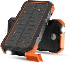 X-DRAGON Solar Phone Fast Charger Power Bank 24000mAh Portable Waterproof Heavy