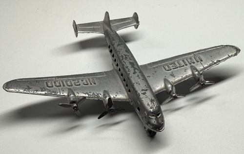 Vintage Tootsie Toy NC 20100 Super Mainliner Die Cast Airplane Silver - 第 3/9 張圖片