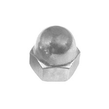 100#10-32 X 3/8" Steel Acorn Cap Nuts - Nickel Plated