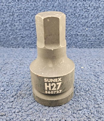 Sunex Tools 560727: Impact Hex Socket Tool 1'' Drive 27mm Black Oxide Finish