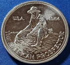 A Vintage 1984 Engelhard Prospector 1 oz .999 Silver  Round