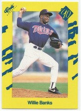 Willie Banks 1990 Classic Yellow #T31 Rookie Card Minnesota Twins #1. rookie card picture