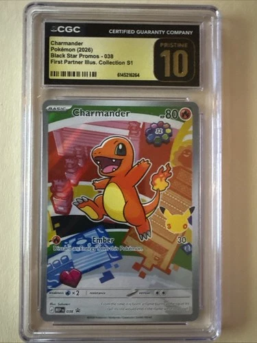 Charmander First Partner Illus. Collection Black Star Promo CGC Pristine 10 038