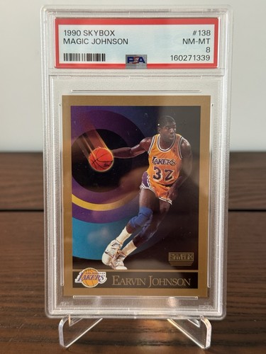 1990 SkyBox Magic Johnson #138 PSA 8 NM-MT Lakers HOF Vintage Basketball