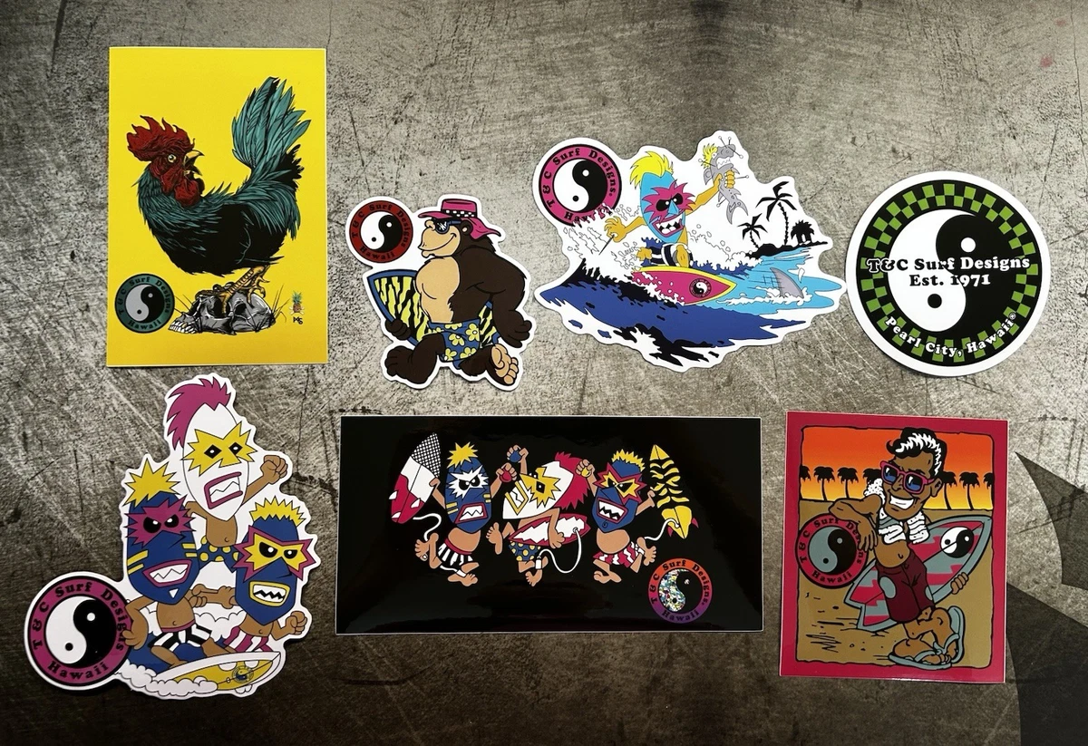 T C Surf Sticker In Surfing Decals, Patches & Stickers for sale | eBay