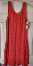 $105 NWT Womens Three Dots Lined Tank Dress Size L Large