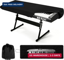 88 Keys Piano Keyboard Dust Cover, Stretchy Protective Keyboard Cover with Elast