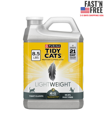 Purina Tidy Cats LightWeight 4-In-1 Strength, Multi Cat, Low Dust, 8.5 lb Jug