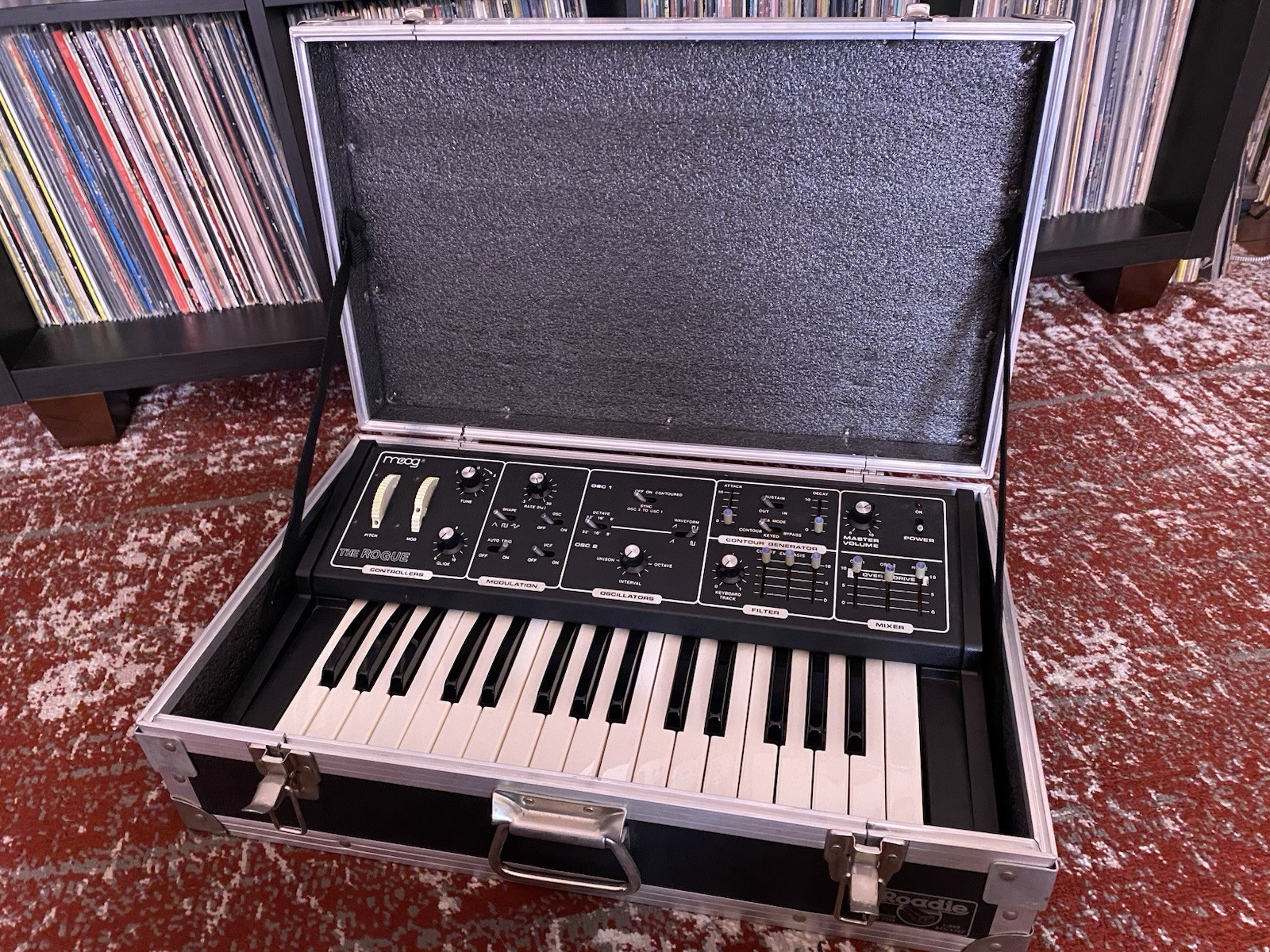 Moog-Rogue Synthesizer 1981 with flight case. LOCAL PICK UP ONLY. Pasadena, Ca.