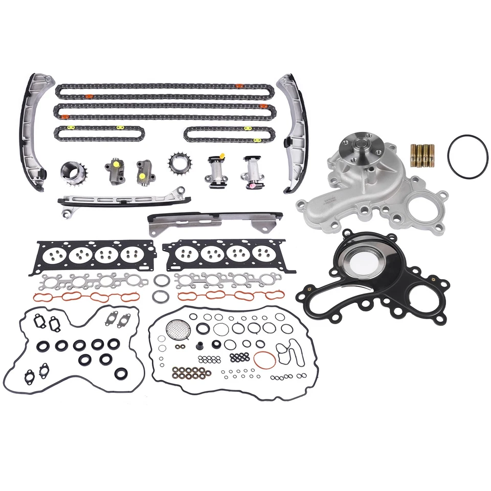 For Toyota Tundra Lexus 5.7L 2007-2017 Head Gasket Set Timing Chain Water Pump - Image 4 of 4