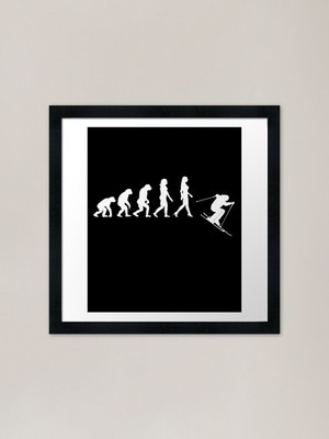 Skier Women Evolution Framed Art Pr Framed Wall Art Poster Canvas Print Picture
