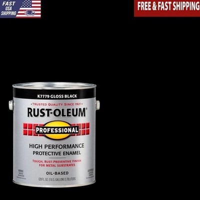Black Rust-Oleum Professional High Performance Protective Enamel Resist Abrasion