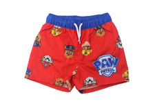 NEW Paw Patrol Boy's 12-18 M Swim Trunks Shorts Sunblock 50 UPF Red Blue