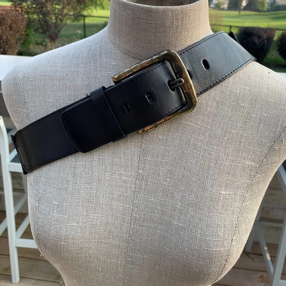 Elise M кожи эластичный широкий Cinch пояс M/L черный эластичной ретро заявление - Изображение 3 из 4