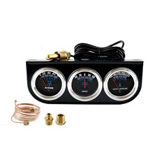 52mm 24v Triple Gauge Panel For Heavy Duty Trucks Water Temp Oil Level