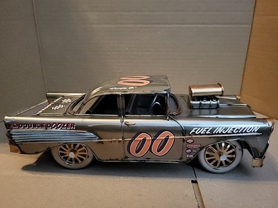 Vintage Metal Race Car Model Fuel Injection  Double Doozer  #00 Classic Chevy