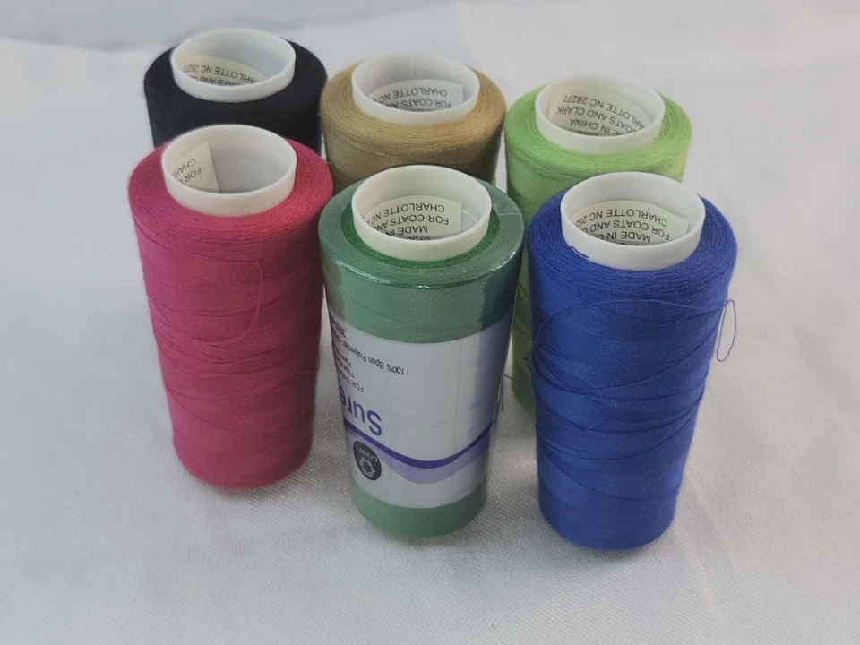 Lot of 6 Mixed Surelock Spools Mixed Color 3000 YDS Sewing Thread /Cone  - Image 4 of 4