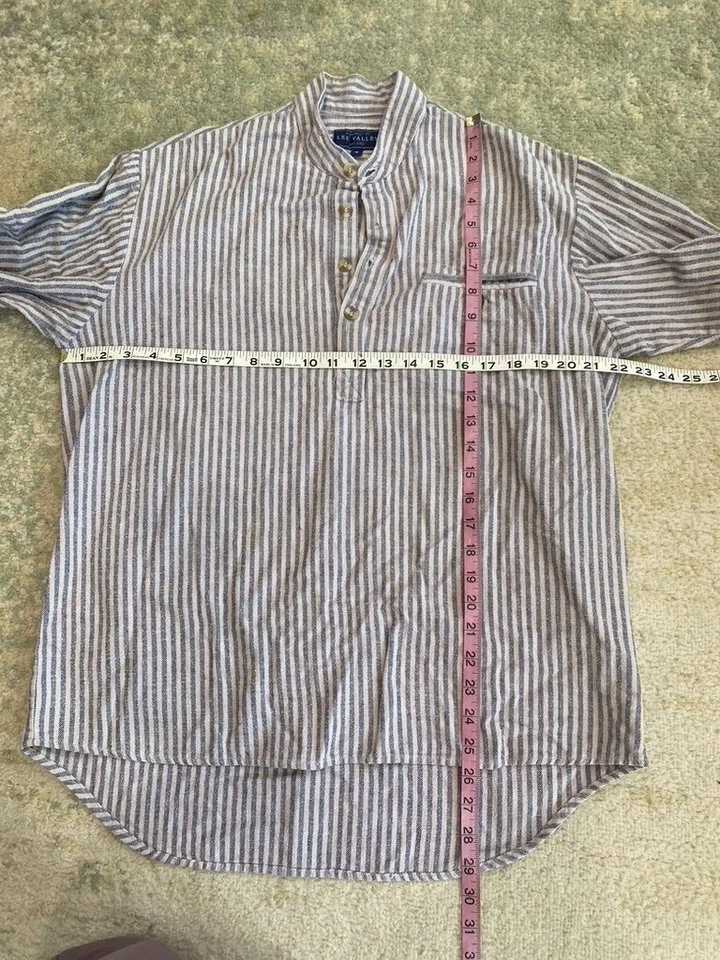 ¡LEER! LEE VALLEY Irlanda Talla M Banda Cuello Henley Franela Abuelo Camisa para Dormir Foto 2 de 4