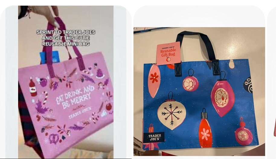 Trader Joes's Holiday Gift Bag 2 Set New Release Christmas 2024