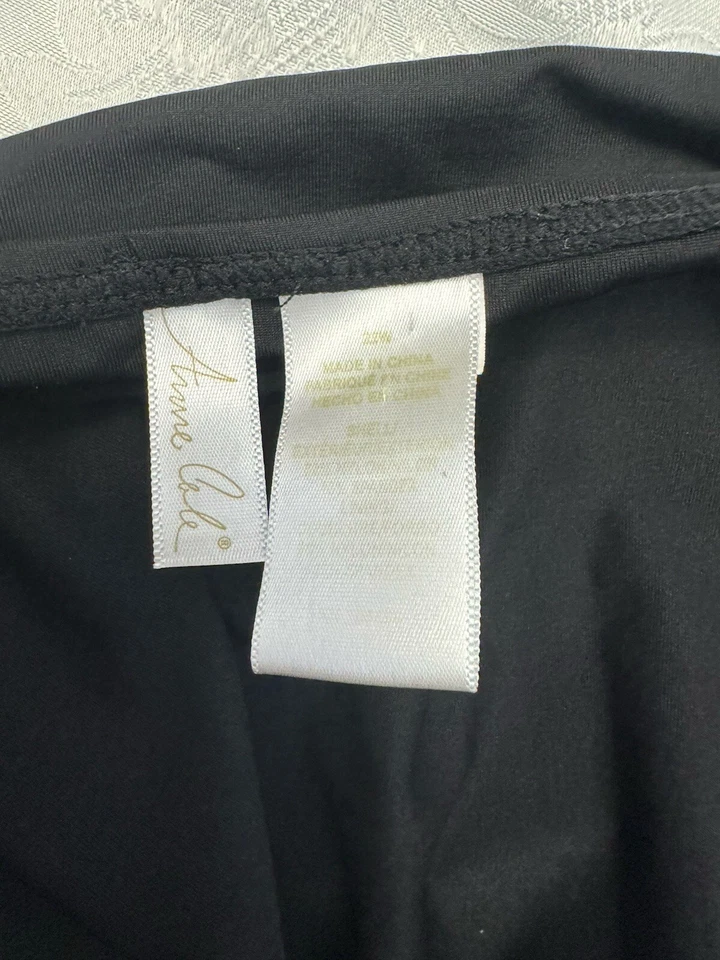 Anne Cole Black Tankini Top Swimsuit Plus Size 22W Draped Modest Underwire - Image 4 of 4