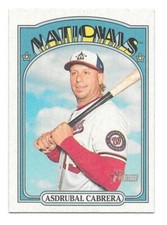 2021 Topps Heritage ASDRUBAL CABRERA  Flip Stock SSP -WASHINGTON NATIONALS- #66