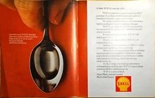 1971 Shell Gasoline - Good Mileage Fewer Emissions VTG 70s PRINT AD