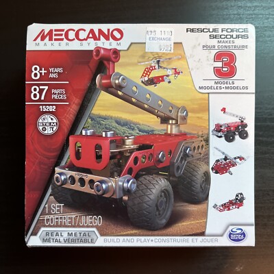 Meccano, Multimodels, Rescue Force Squad 3 Model Set Build & Play 8+ NEW 15202