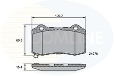 Brake Pad Rear Axle To Fit Cadillac CTS 16->18, Chevrolet Camaro 09->15, Chrysle