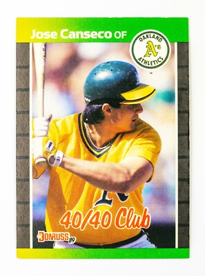 2000年 スーパー耐久 ColleCa JFB Collection カード Jose Canseco #643 (1989 Donruss) 40/40 Club Baseball Card, Oakland