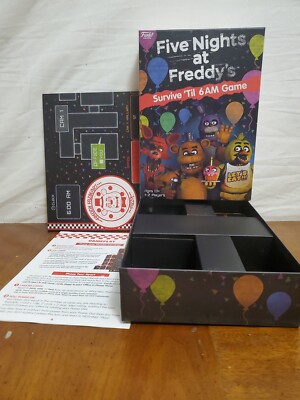 Five Nights At Freddy s Survive Til 6am Multiplayer Board Game Funko Complete
