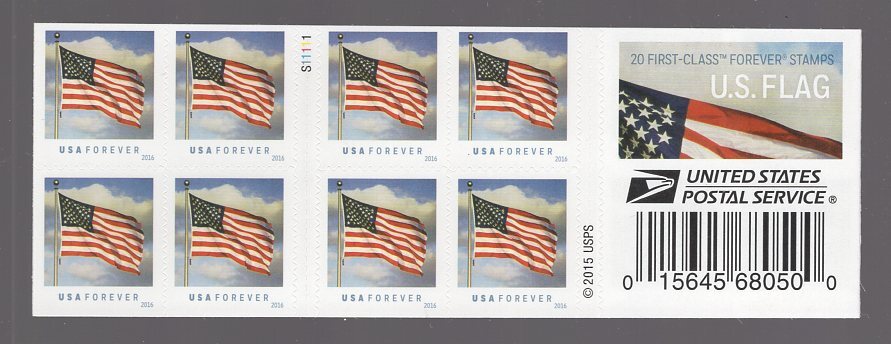 US Pane #5054b Forever U.S. Flag Not Folded S11111, P50540 | eBay