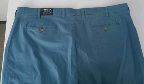 Pantalones cortos Tommy Hilfiger THFlex para hombre 42" x 9" entrepierna frente plano azul nuevos con etiquetas - Imagen 3 de 5