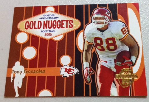 2005 Topps Gold Nuggets Tony Gonzalez Kansas City Chiefs #143 - Picture 2 of 8