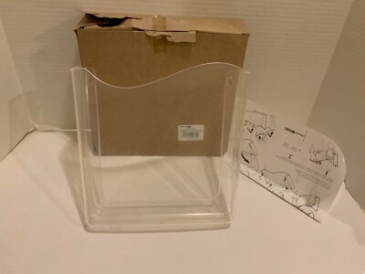 Officemate Unbreakable Wall File, Letter/A4 Size, Clear (21624) New in box 