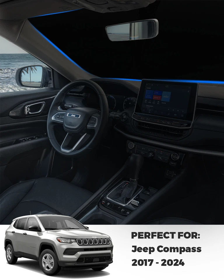 Fit For Jeep Compass Accessories 2017-2024 2025 Car Windshield Sunshade UV Block - Image 4 of 4