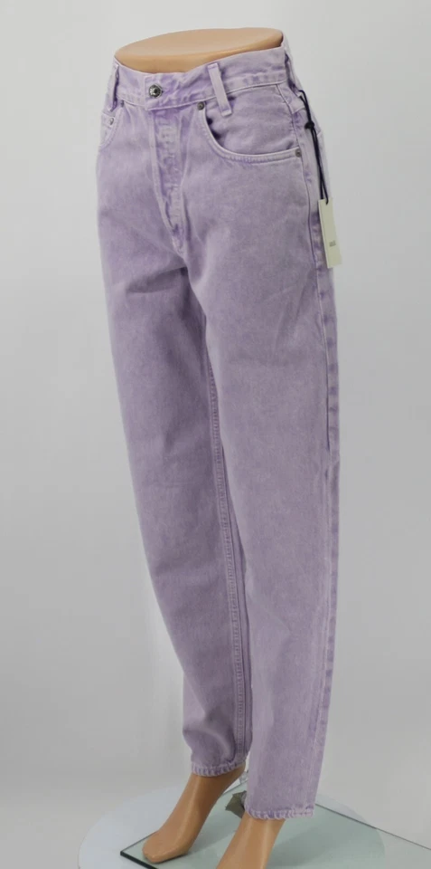 AGOLDE HIGH RISE BAGGY WOMENS JEANS WIDE LEG US 24 / XS PURPLE RRP £250 EG